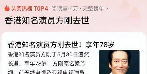 新澳门最快开奖和知名相声演员去世与
